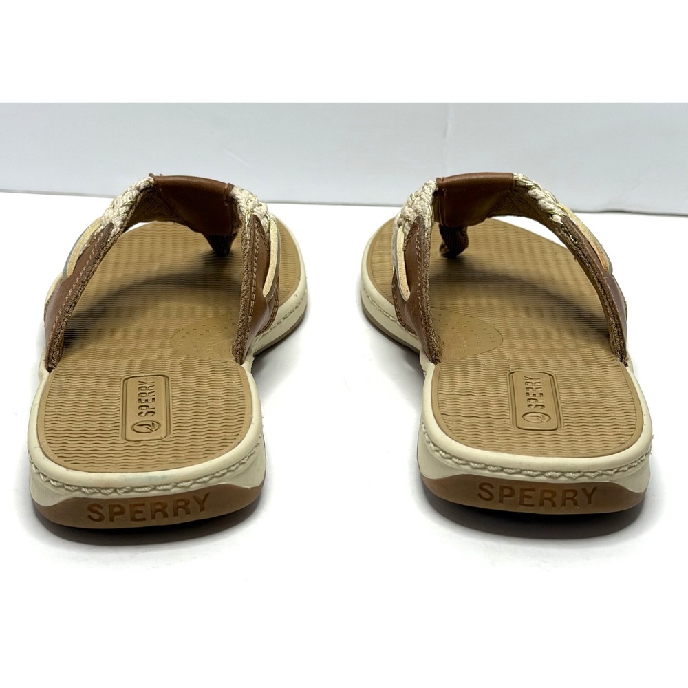 Sperry Women's Parrotfish Flip Flop Sandals Brown multi Sahara Size 6.5M NWT/BOX - Picture 5 of 10